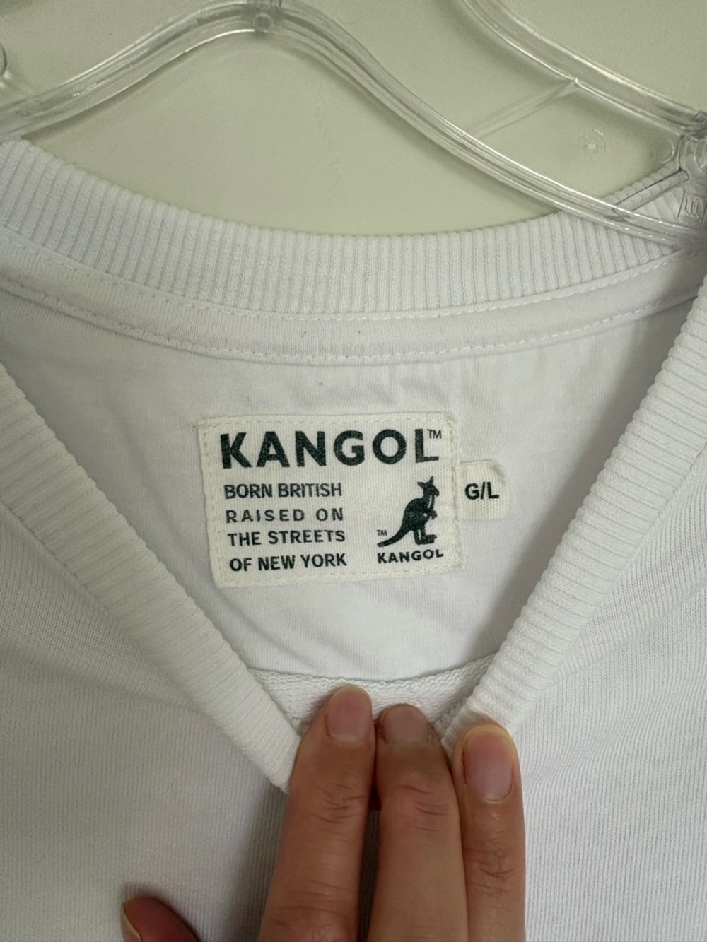 Kangol White Crewneck Sweatshirt | Minimalist Streetwear | Size Large - Picture 3 of 5